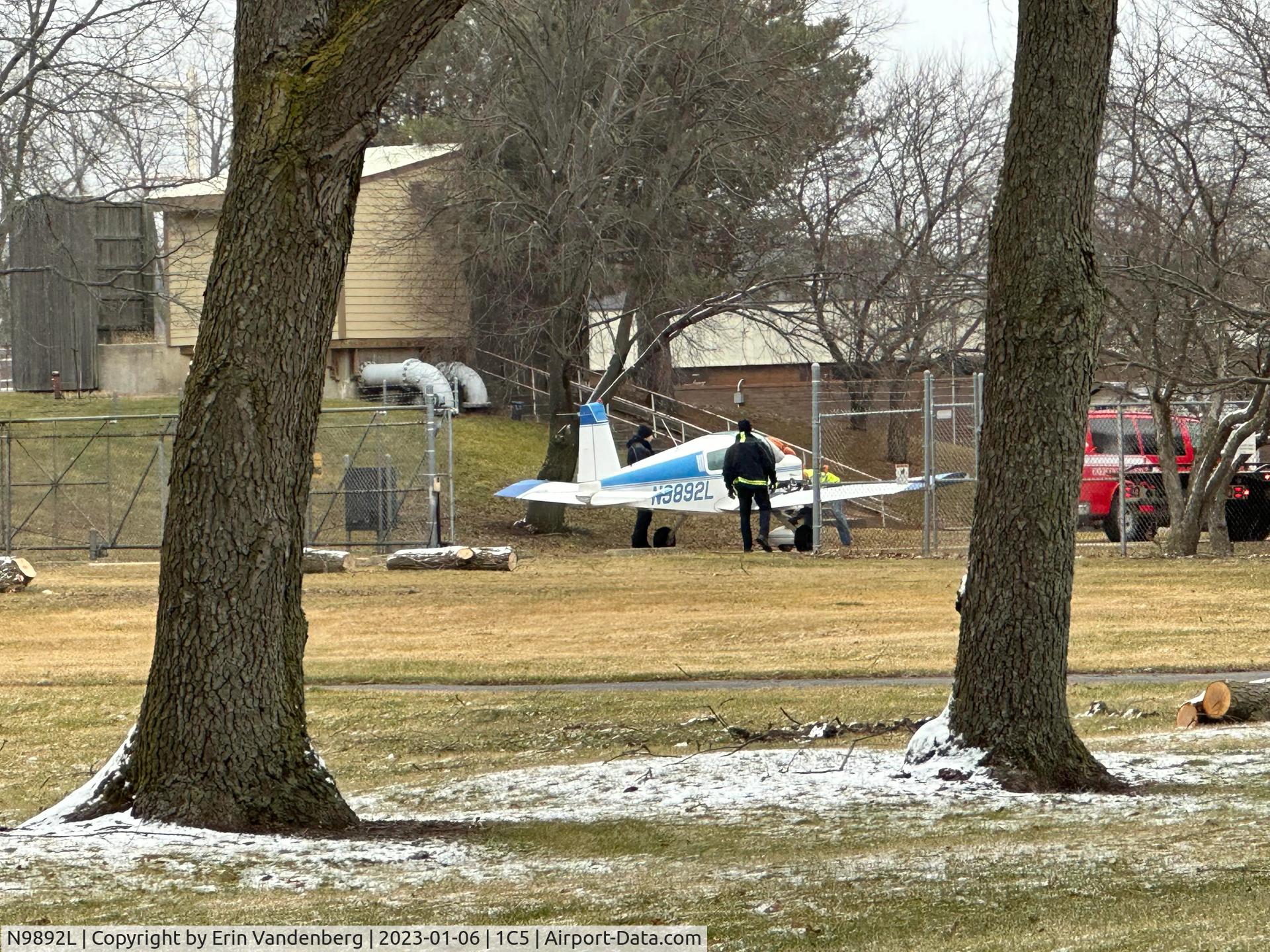 N9892L, 1974 Grumman American AA-1B Trainer C/N AA1B-0492, N9892L on the ground in Indian Boundary Park, roughly 2 miles away from Clow 
