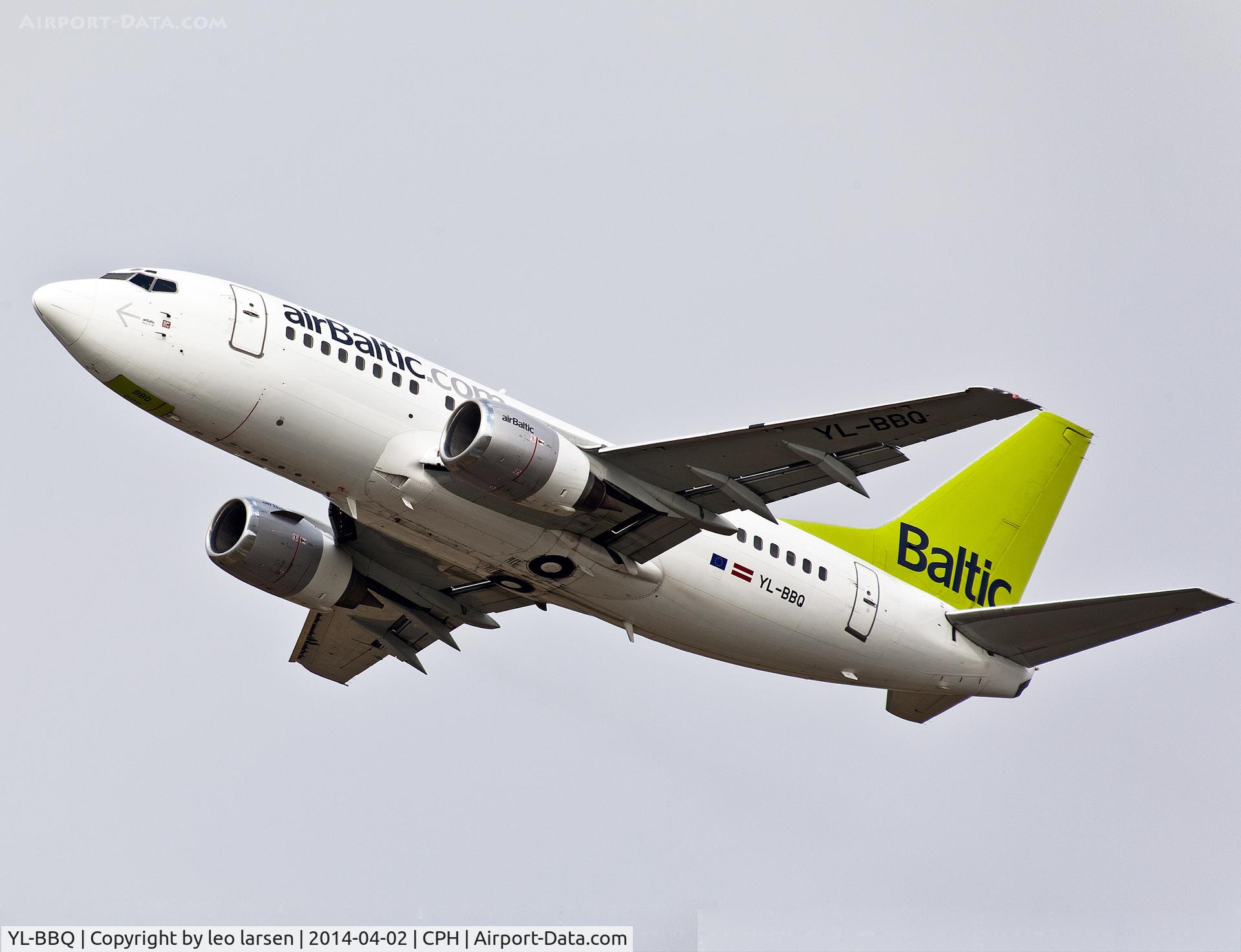 YL-BBQ, 1992 Boeing 737-522 C/N 26691, Copenhagen 2.4.2014
