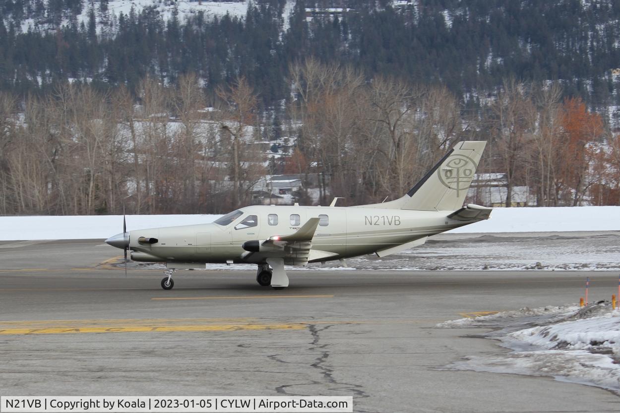 N21VB, 2021 Daher TBM-700 C/N 1364, Arrival from Winnipeg.