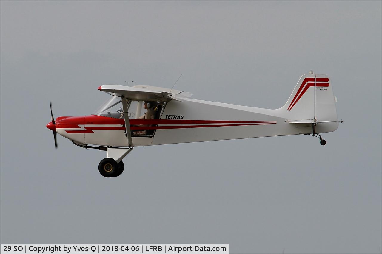 29 SO, Humbert Tétras 912BS C/N Not found 29 SO, Humbert Tétras 912 BS, Landing rwy 25R, Brest-Bretagne airport (LFRB-BES)