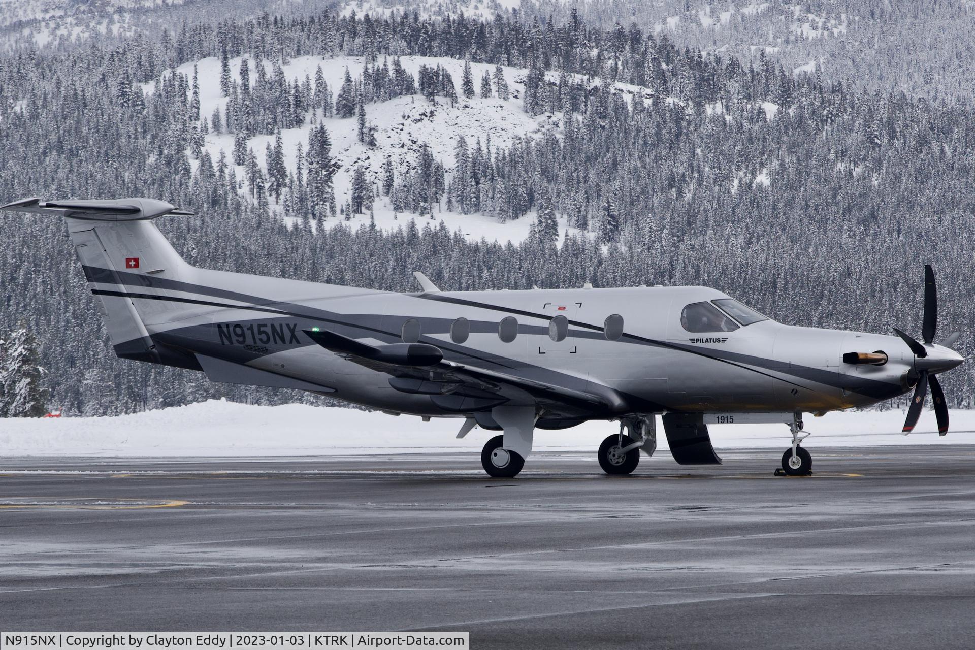 N915NX, 2019 Pilatus PC-12/47E C/N 1815, Truckee Airport in California 2023.