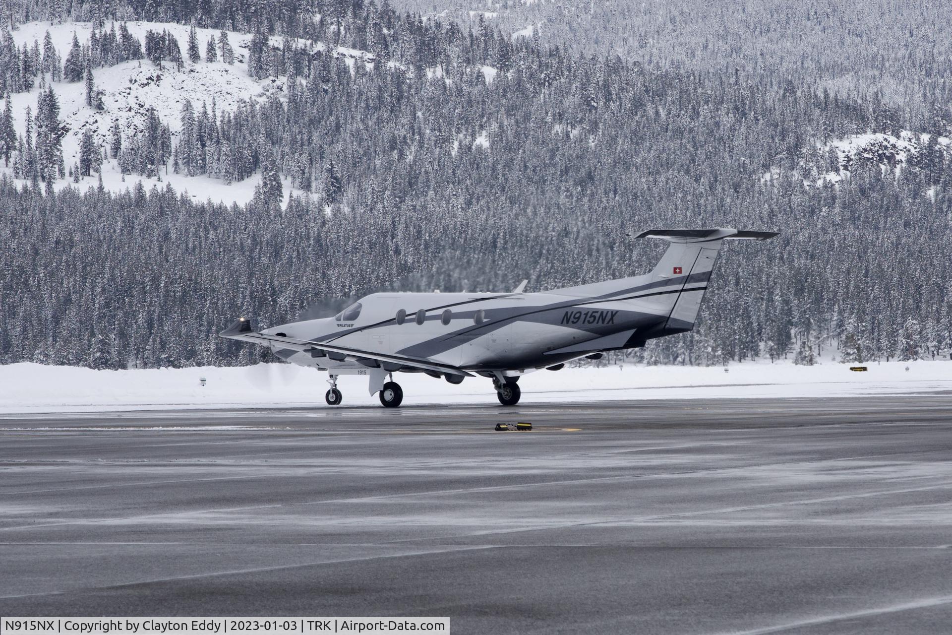 N915NX, 2019 Pilatus PC-12/47E C/N 1815, Truckee Airport in California 2023.
