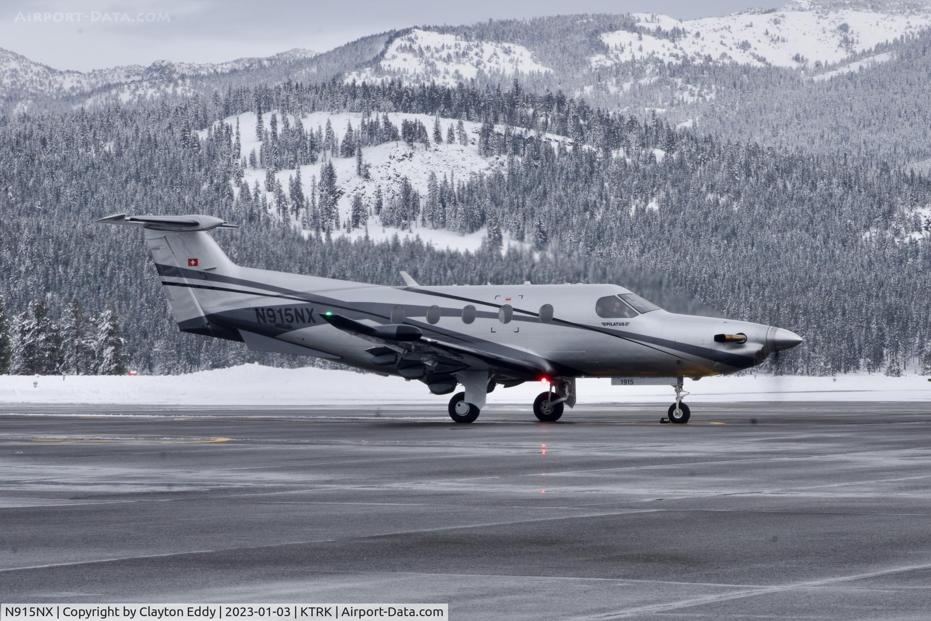 N915NX, 2019 Pilatus PC-12/47E C/N 1815, Truckee Airport in California 2023.