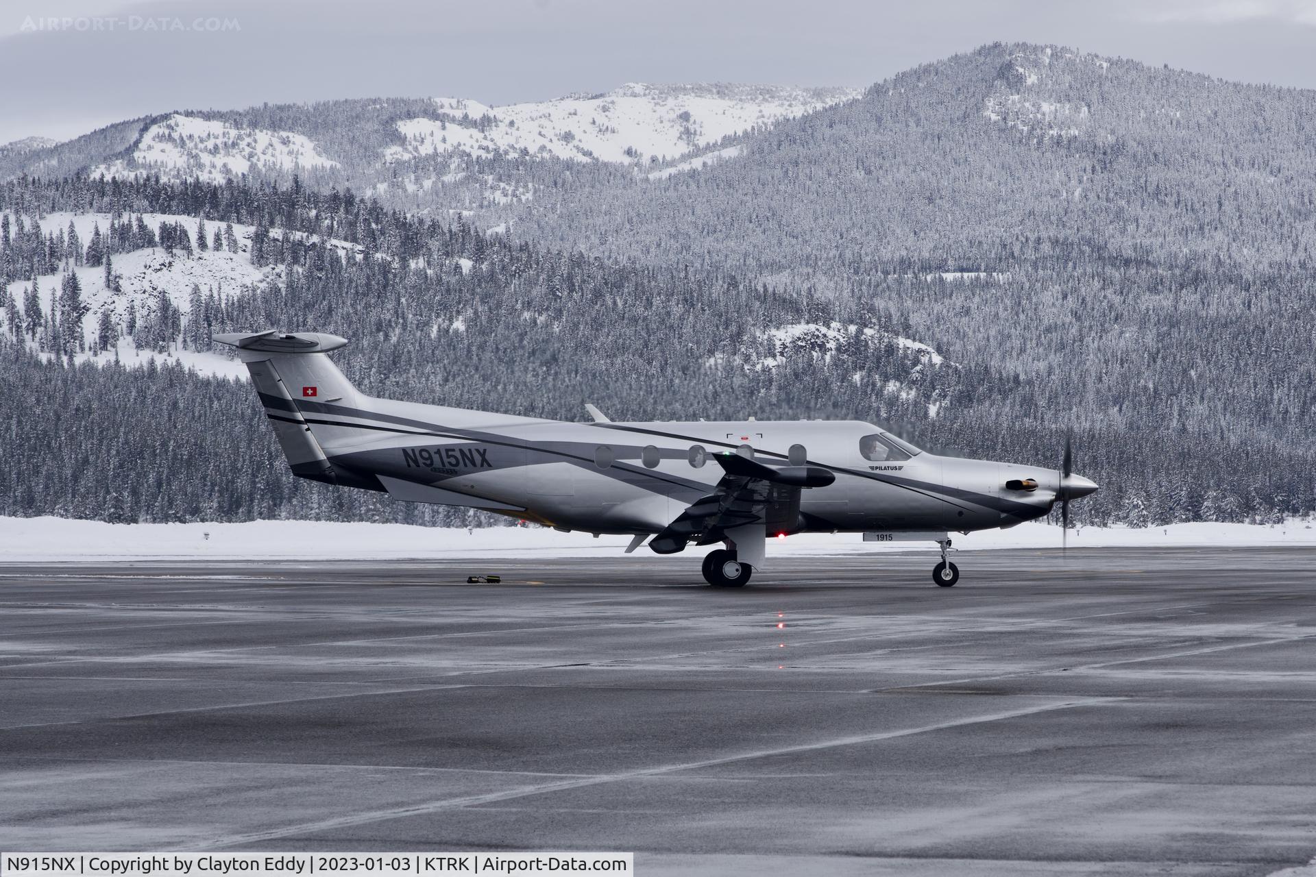 N915NX, 2019 Pilatus PC-12/47E C/N 1815, Truckee Airport in California 2023.
