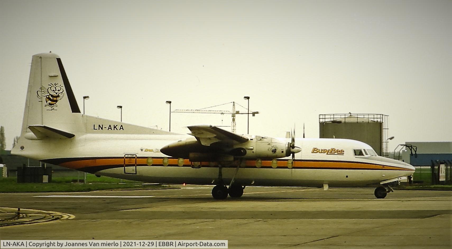LN-AKA, 1984 Fokker F-27-200 Friendship C/N 10670, Slide scan