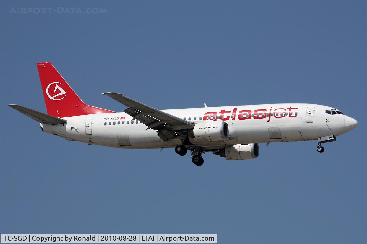 TC-SGD, 1997 Boeing 737-48E C/N 25773, at ayt