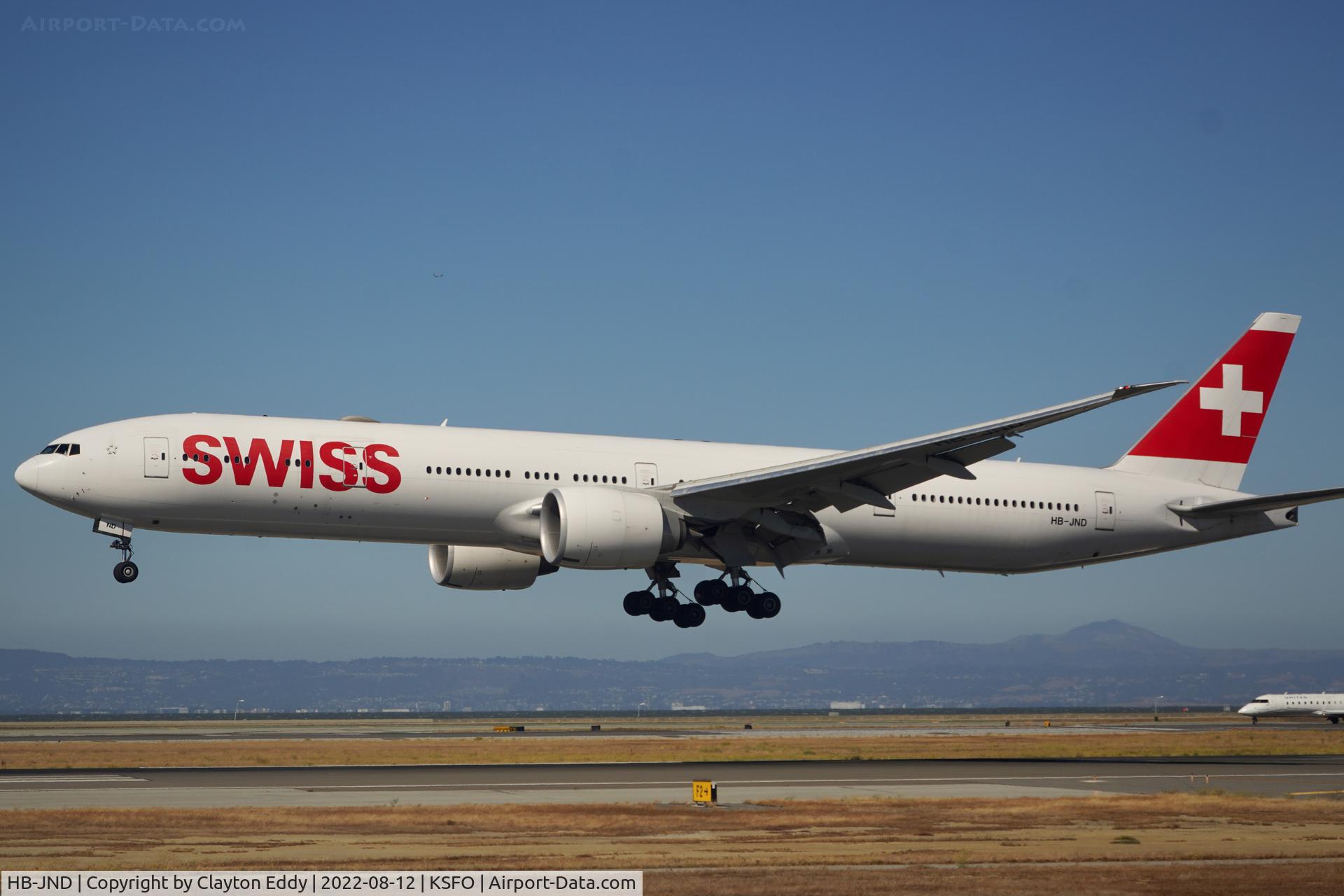 HB-JND, 2016 Boeing 777-3DE/ER C/N 44585, SFO 2022.