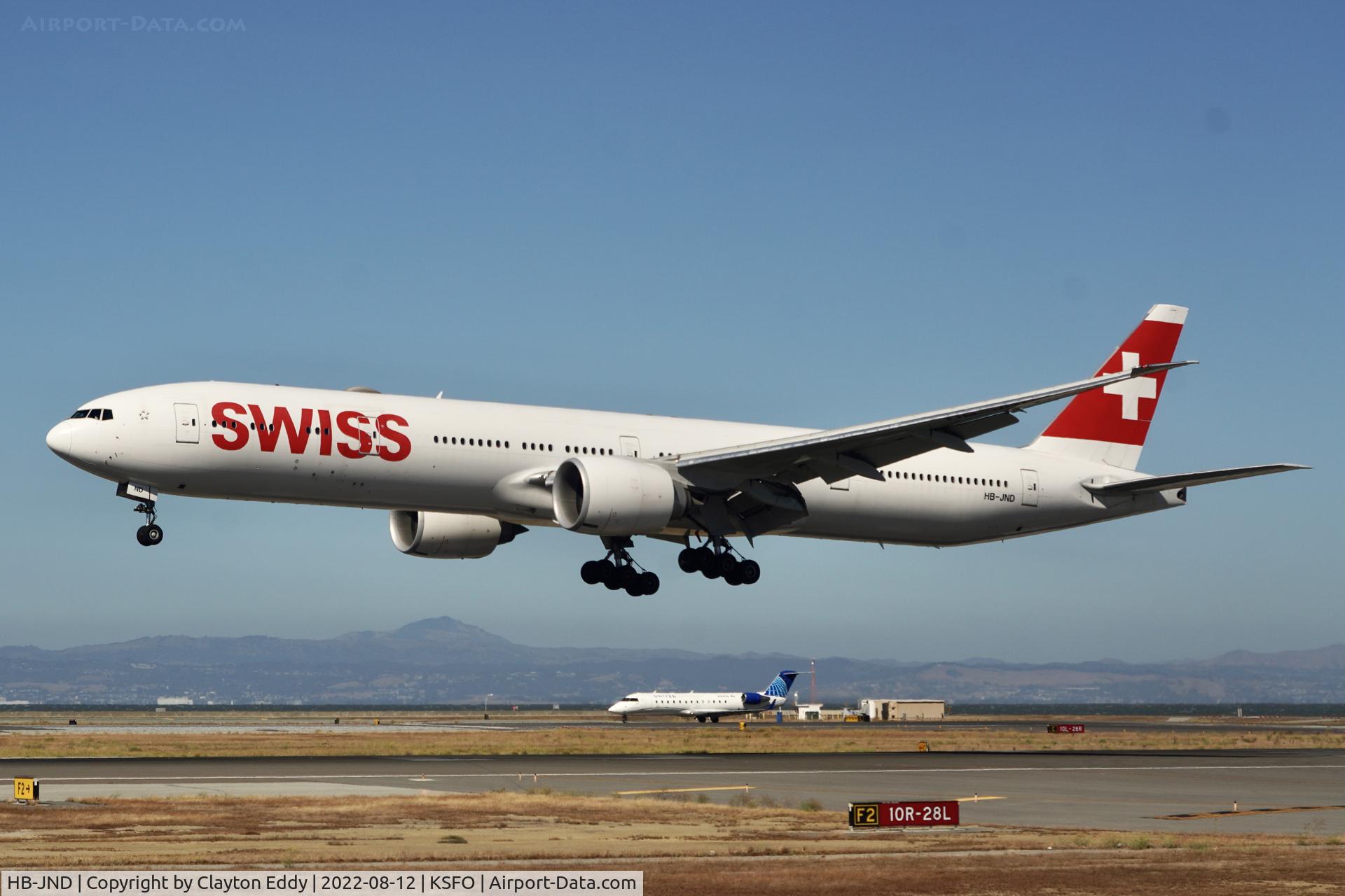 HB-JND, 2016 Boeing 777-3DE/ER C/N 44585, SFO 2022.