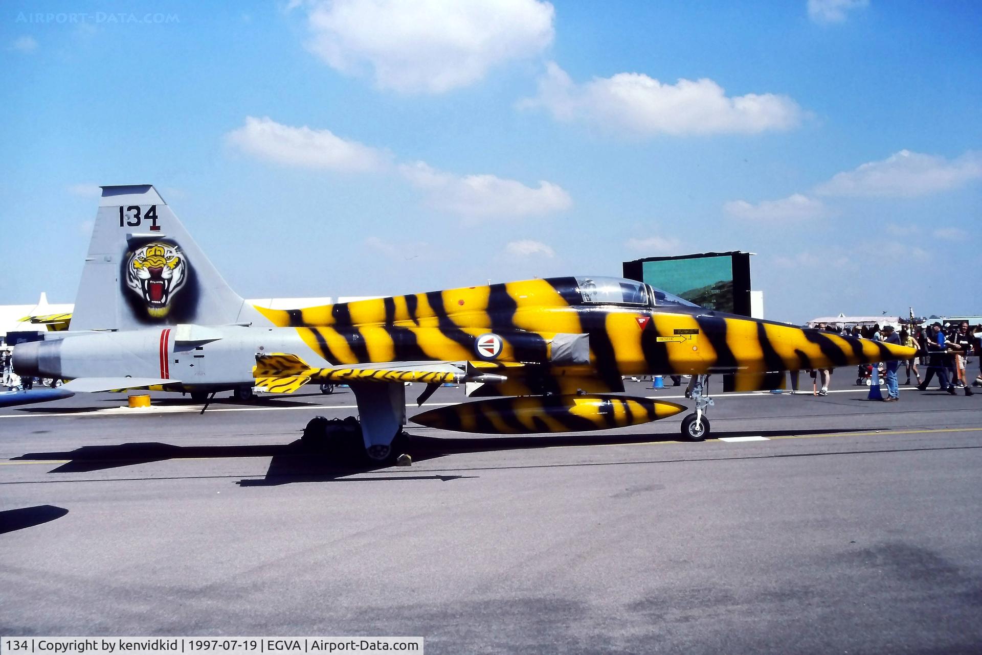 134, 1969 Northrop F-5A Freedom Fighter C/N N.7078, At the 1997 Royal International Air Tattoo.