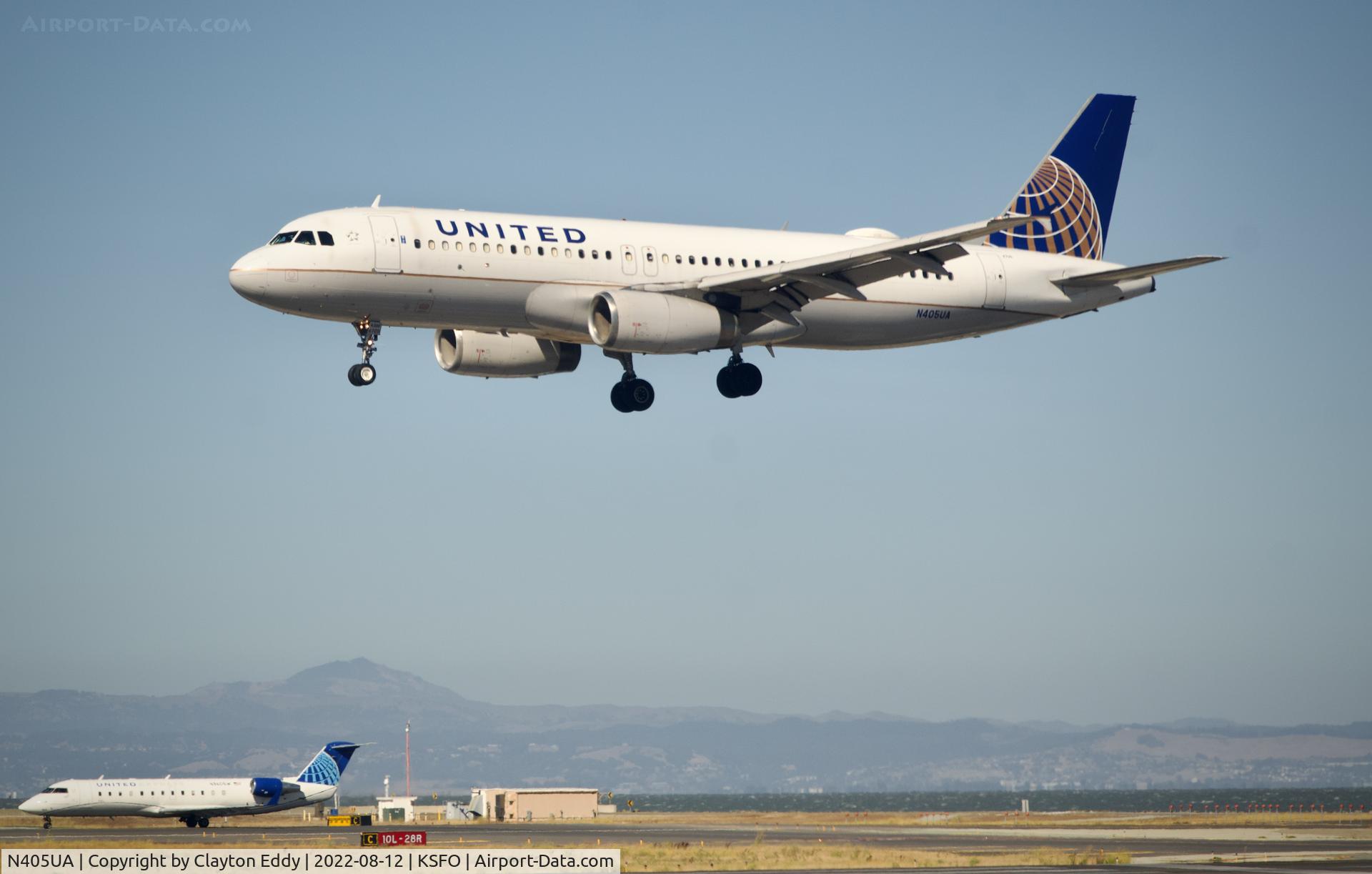 N405UA, 1993 Airbus A320-232 C/N 452, SFO 2022.