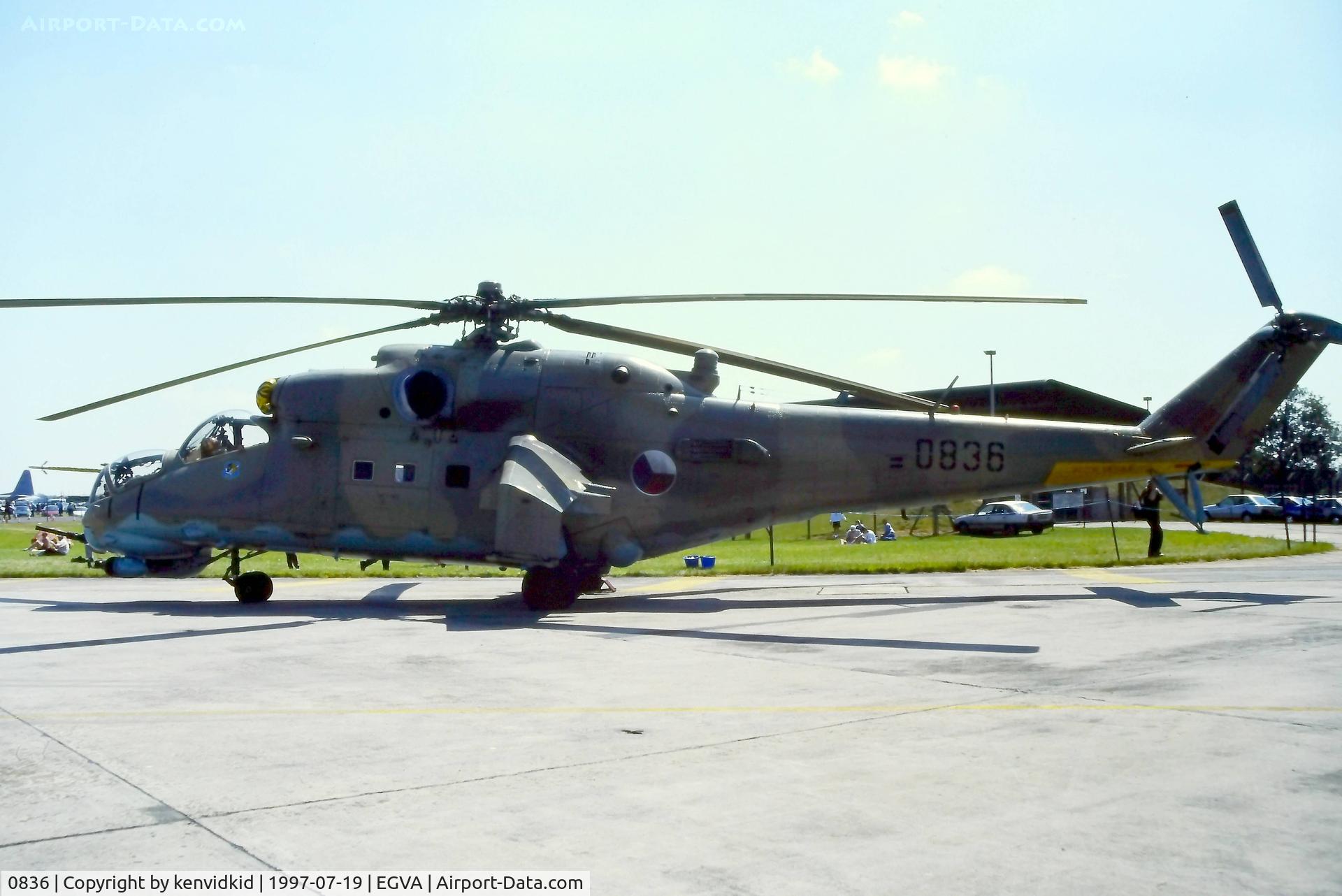 0836, Mil Mi-24V Hind E C/N 730836, At the 1997 Royal International Air