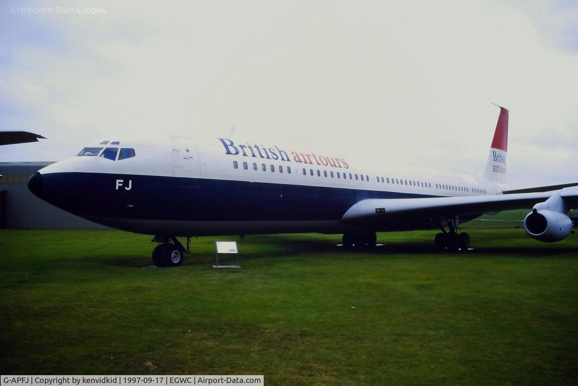 G-APFJ, 1960 Boeing 707-436 C/N 17711, A visit to Cosford in 1997.