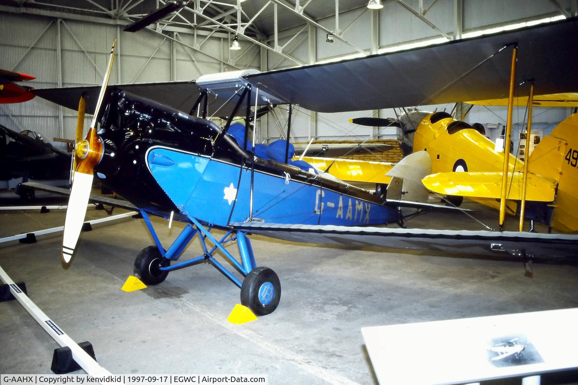 G-AAHX, De Havilland DH60G Gipsy Moth C/N 1062, A visit to Cosford in 1997.