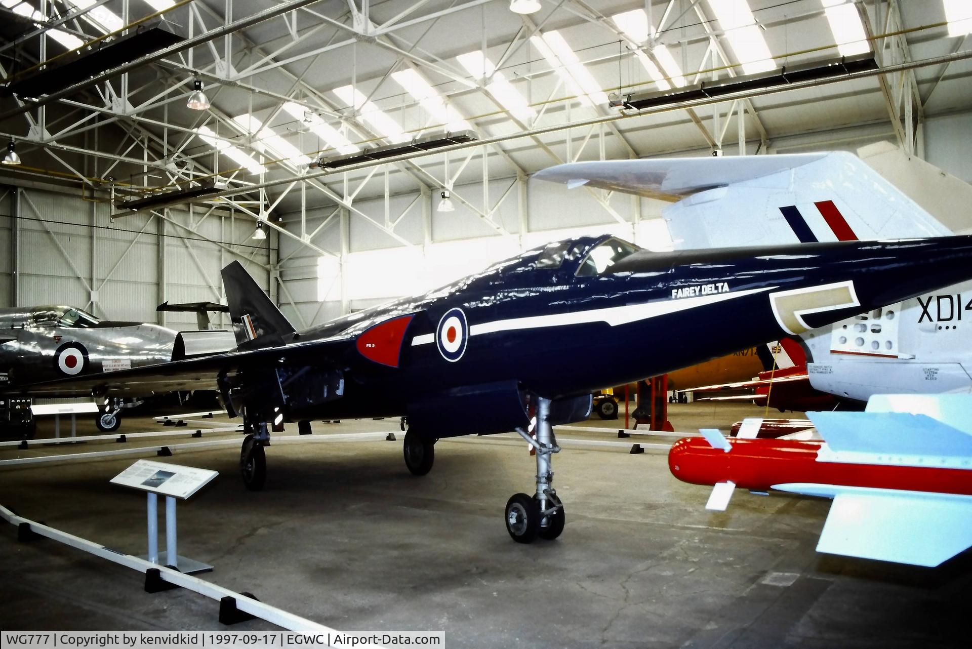 WG777, 1956 Fairey Delta FD2 C/N F9422, A visit to Cosford in 1997.