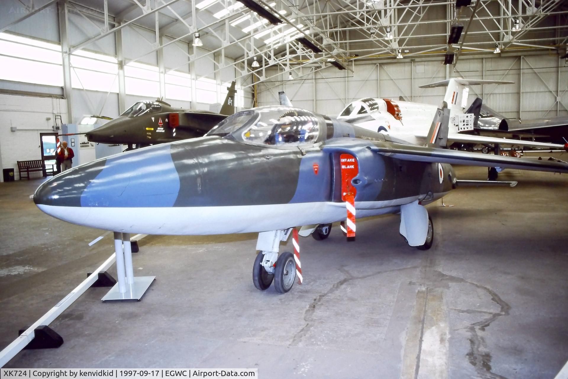 XK724, 1956 Folland Gnat F.1 (Fo-141) C/N FL2, A visit to Cosford in 1997.