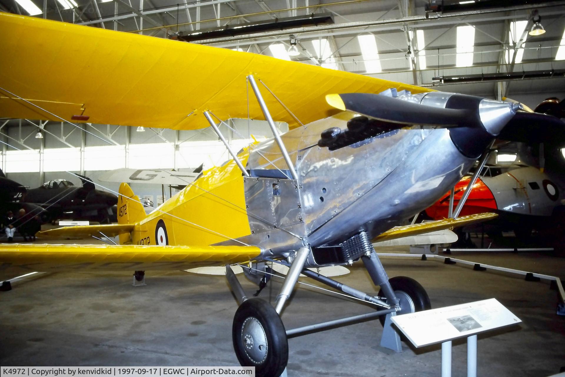 K4972, 1935 Hawker Hart Trainer II C/N 4261, A visit to Cosford in 1997.