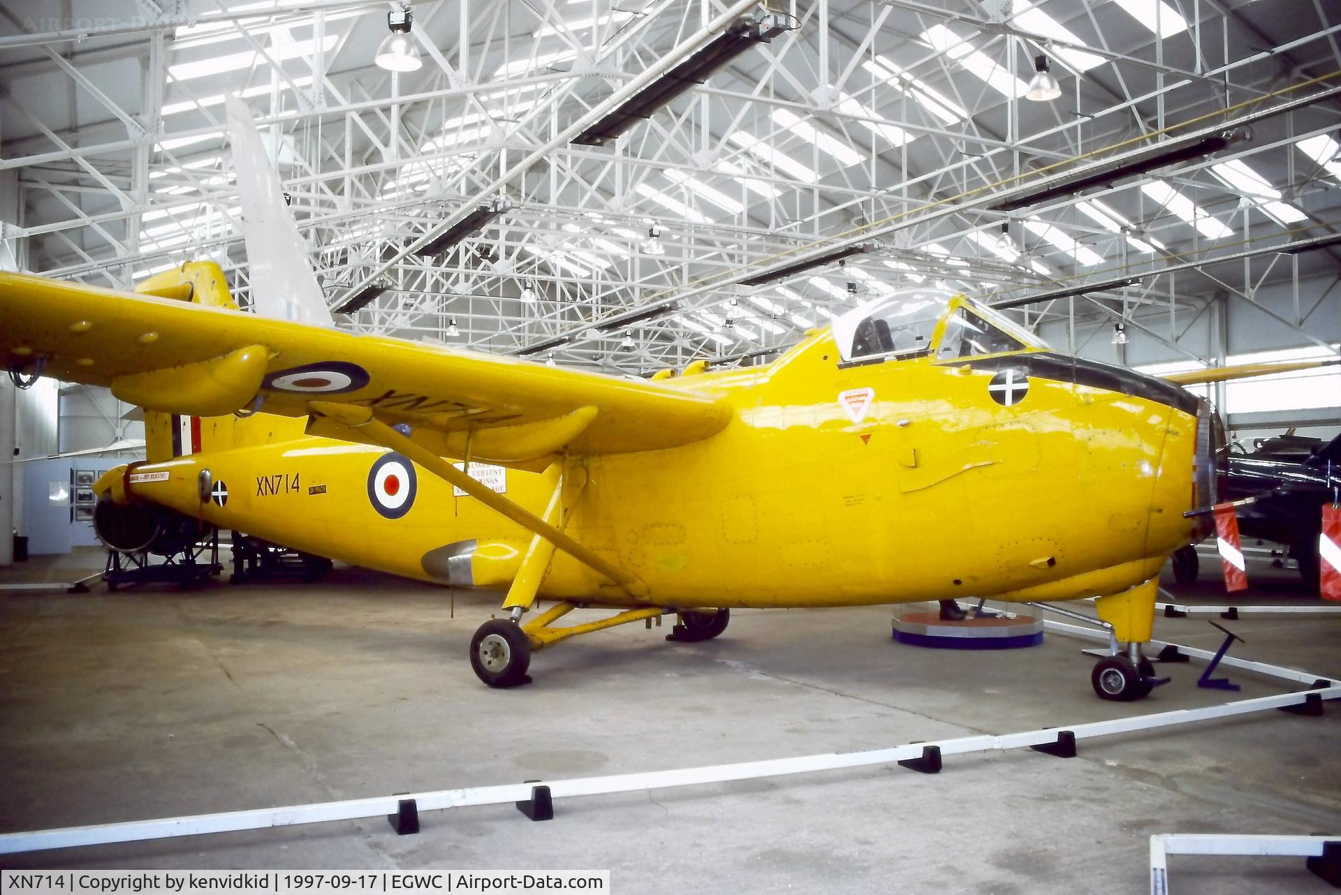 XN714, 1963 Hunting H.126 C/N H1-1, A visit to Cosford in 1997.