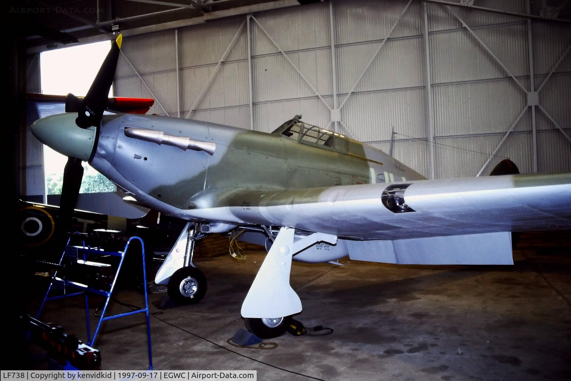 LF738, 1944 Hawker Hurricane IIC C/N Not found LF738, A visit to Cosford in 1997.