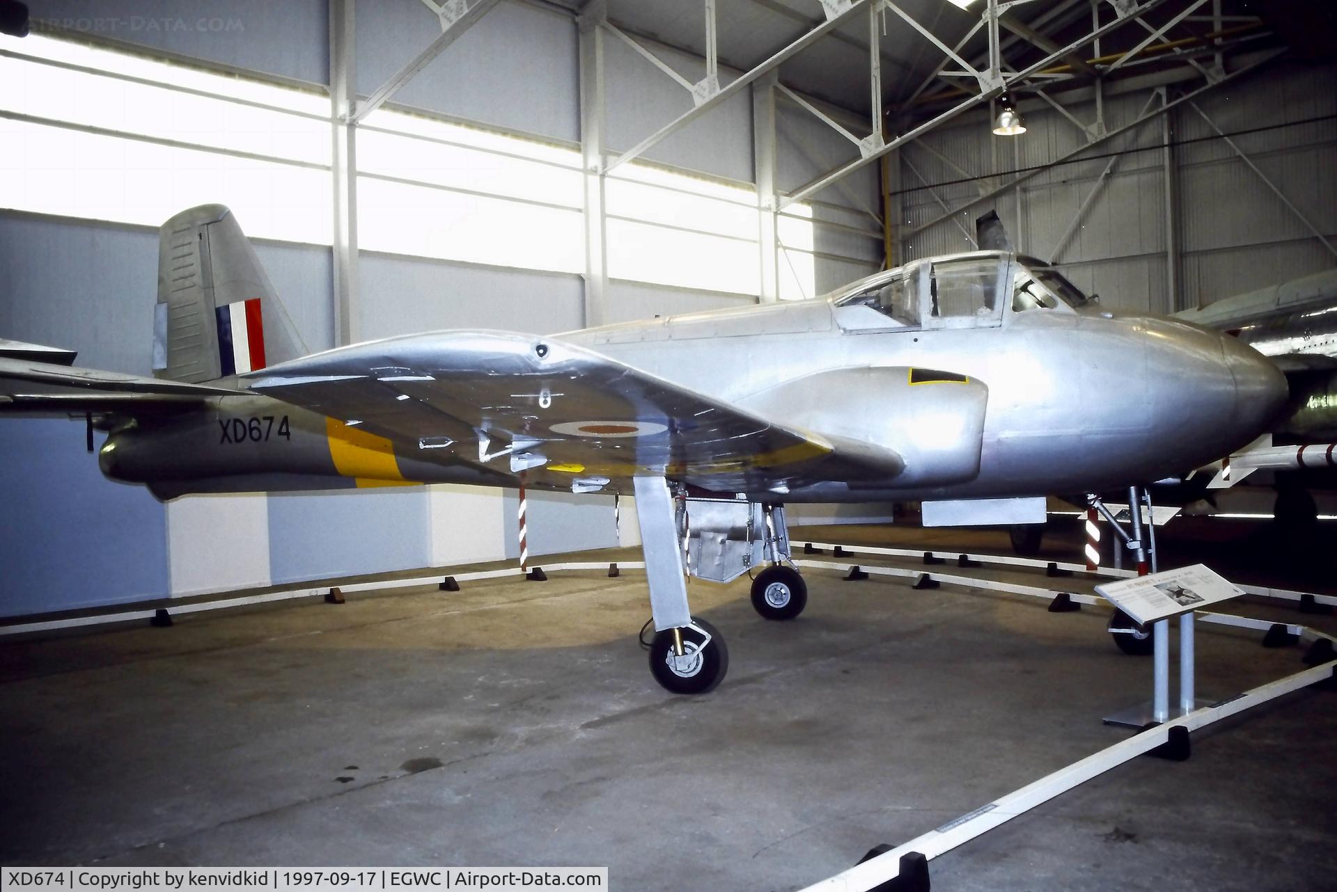 XD674, 1955 Hunting Percival P-84 Jet Provost T.1 C/N PAC/84/001, A visit to Cosford in 1997.
