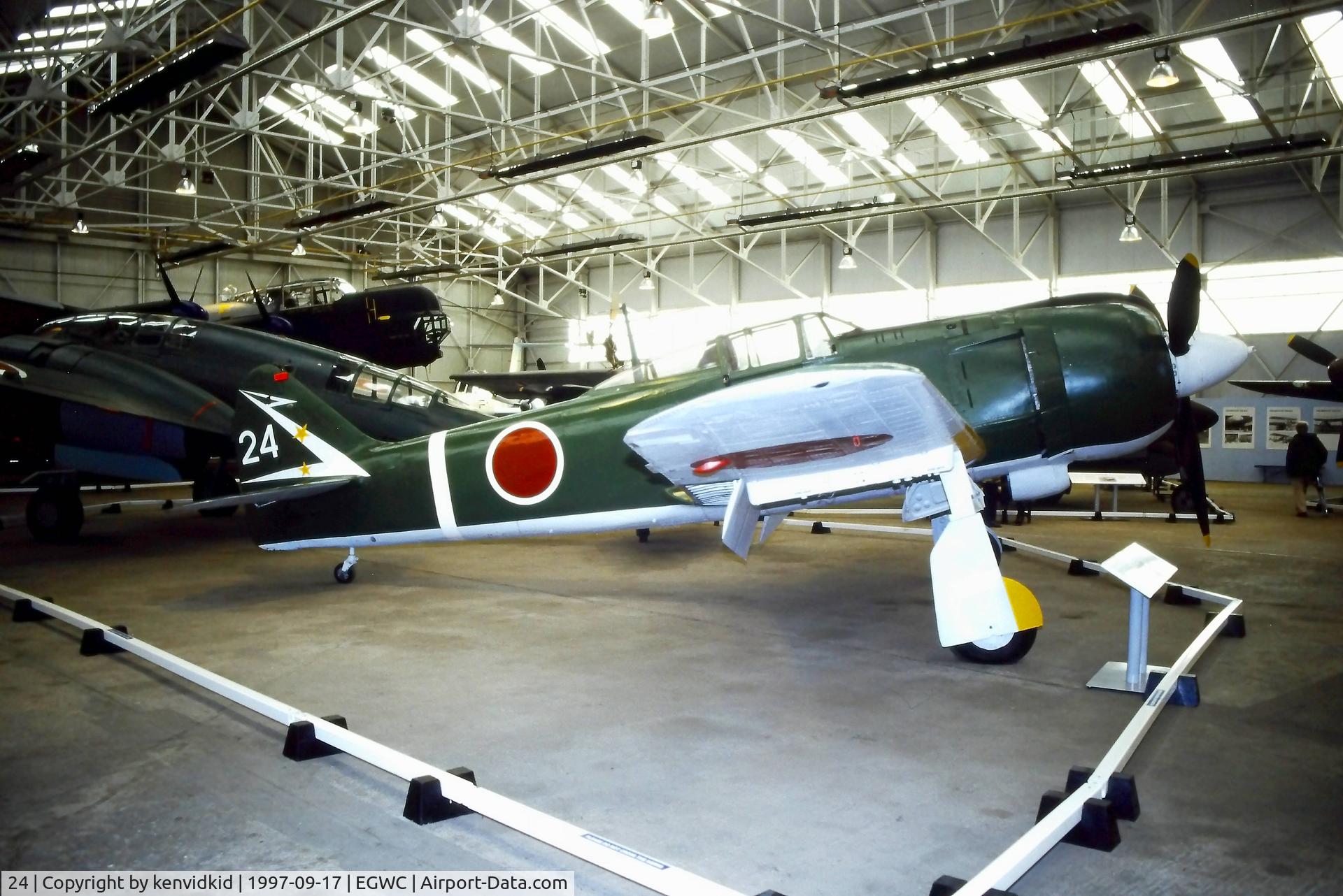 24, 1944 Kawasaki Ki 100-1B C/N 16336, A visit to Cosford in 1997.