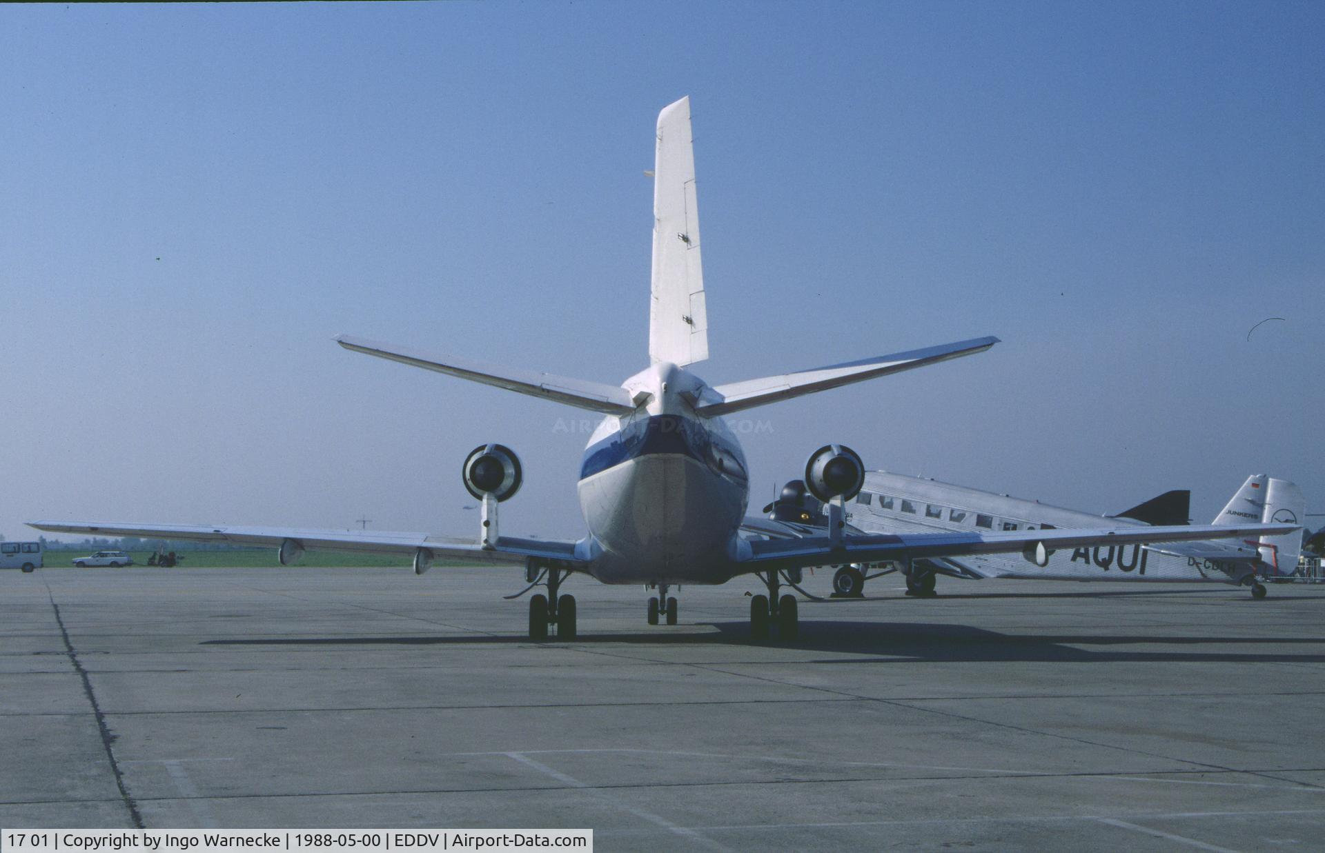 17 01, 1977 VFW 614 C/N G14, VFW 614 of the Luftwaffe VIP-flight (Flugbereitschaft) at the Internationale Luftfahrtausstellung ILA, Hannover 1988