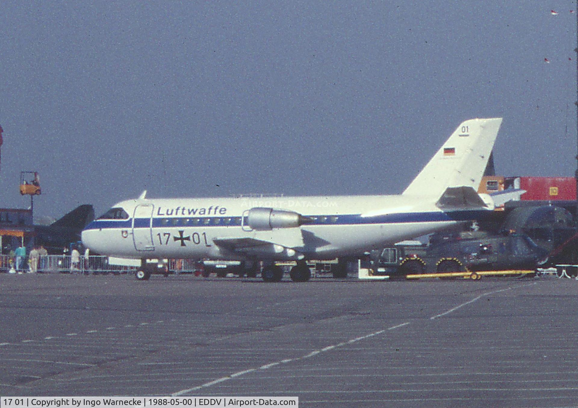 17 01, 1977 VFW 614 C/N G14, VFW 614 of the Luftwaffe VIP-flight (Flugbereitschaft) at the Internationale Luftfahrtausstellung ILA, Hannover 1988