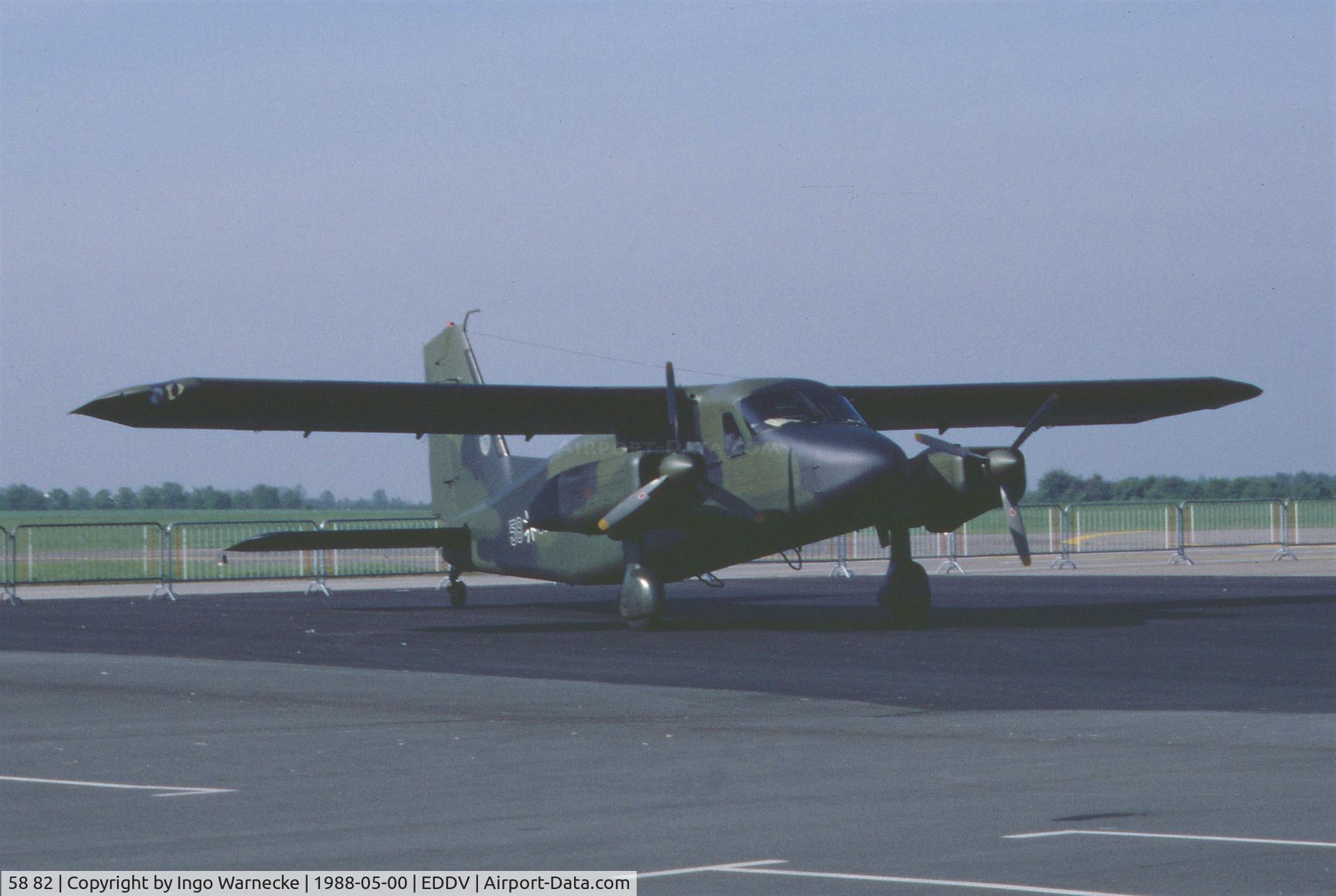 58 82, Dornier Do-28D-2 Skyservant C/N 4157, Dornier Do 28D-2 Skyservant of the Luftwaffe (German Air Force) at the Internationale Luftfahrtausstellung ILA, Hannover 1988