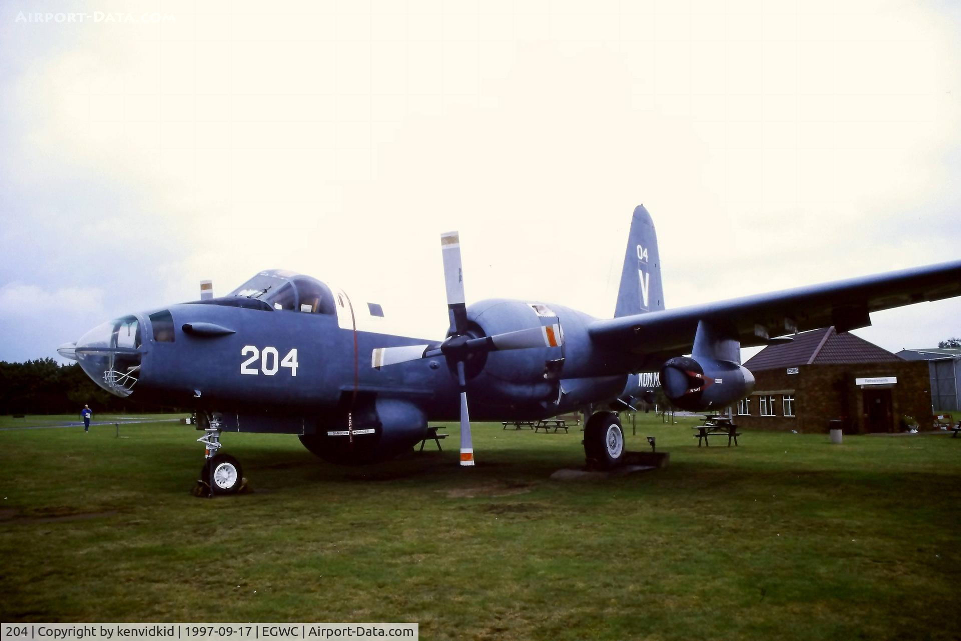 204, Lockheed SP-2H Neptune C/N 726-7251, A visit to Cosford in 1997.