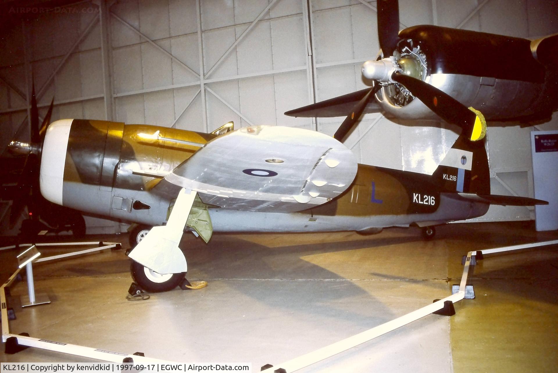 KL216, 1945 Republic P-47D Thunderbolt C/N 399-55834, A visit to Cosford in 1997.