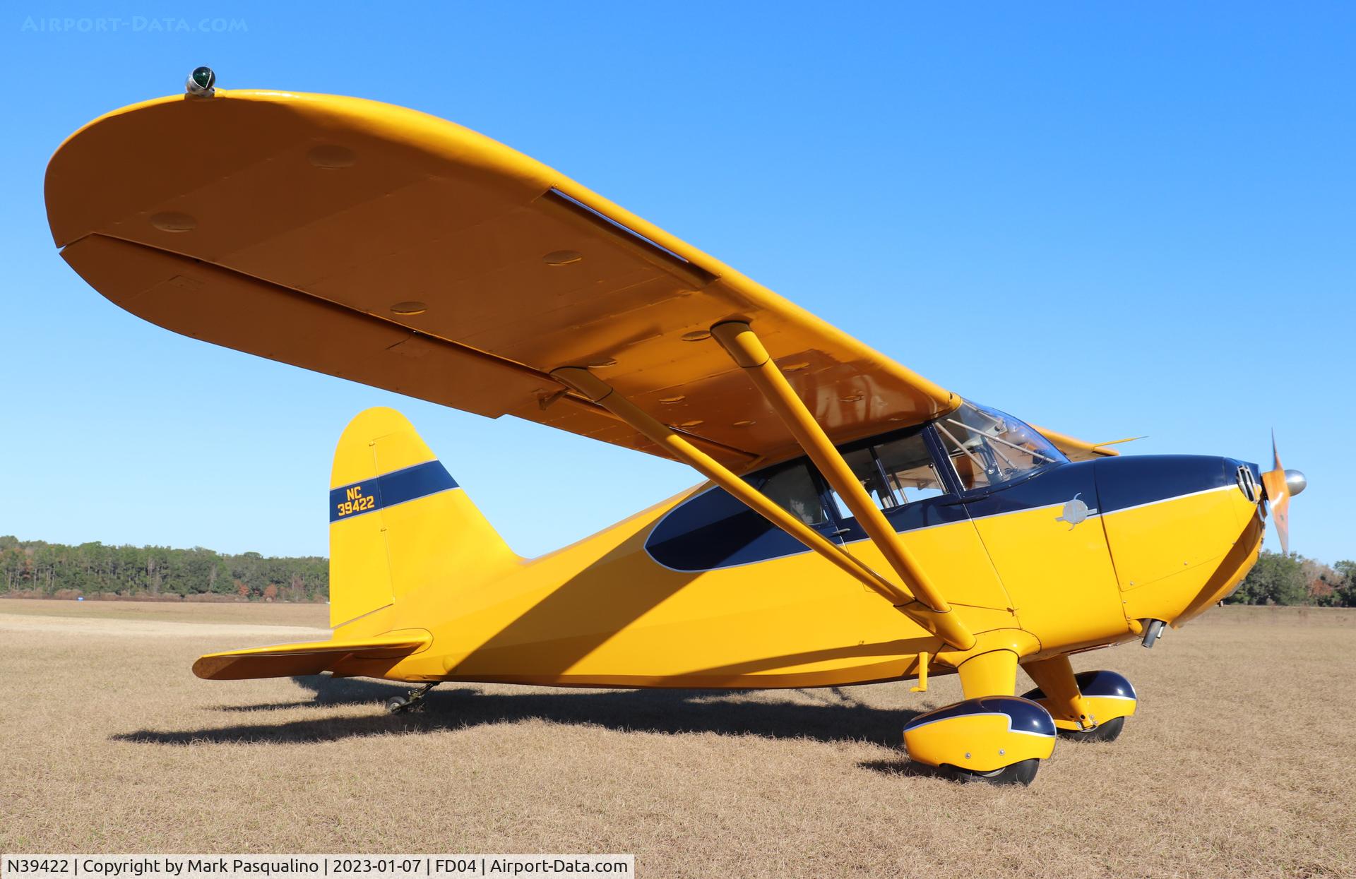 N39422, 1941 Stinson 10A C/N 8222, Stinson 10A