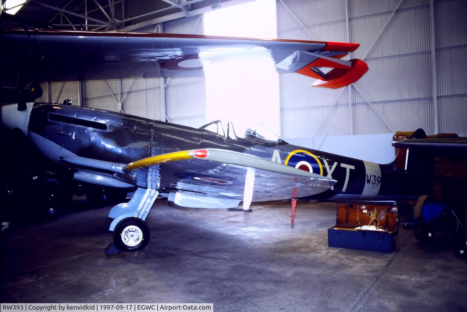 RW393, 1945 Supermarine 361 Spitfire LF.XVIe C/N CBAF.IX.4651, A visit to Cosford in 1997.