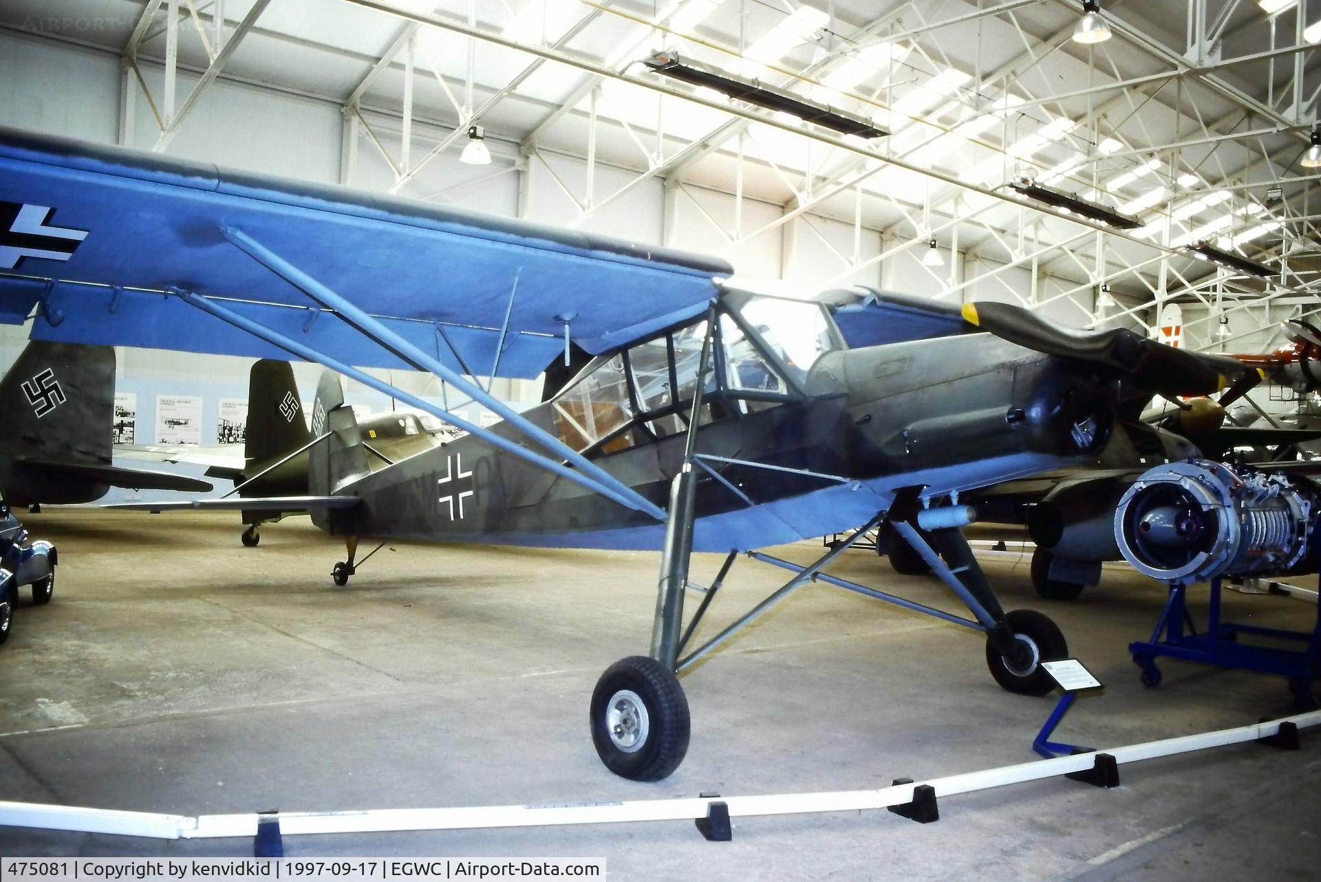 475081, 1944 Fieseler FI-156C-7 Storch C/N 475081, A visit to Cosford in 1997.