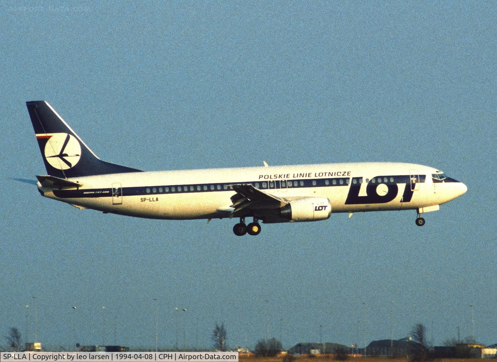 SP-LLA, 1993 Boeing 737-45D C/N 27131, Copenhagen 8.4.1994