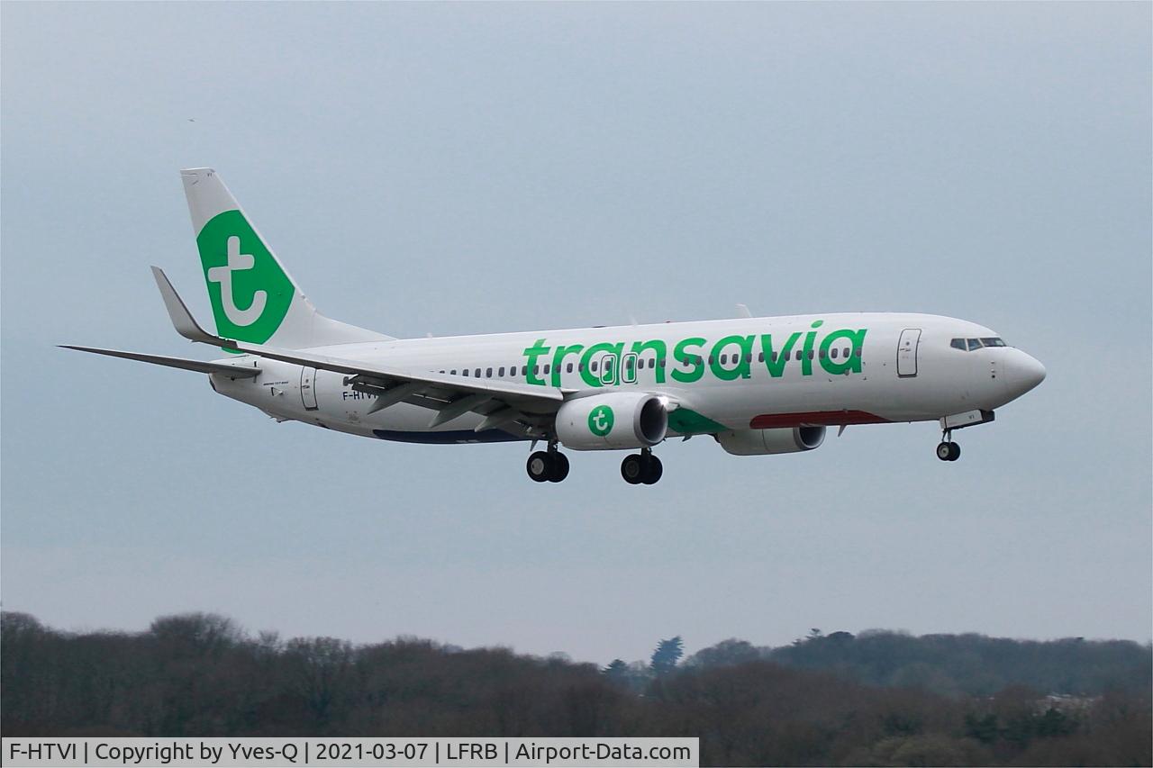 F-HTVI, 2018 Boeing 737-8K2 C/N 62164, Boeing 737-8K2, On final rwy 07R, Brest-Bretagne airport (LFRB-BES)