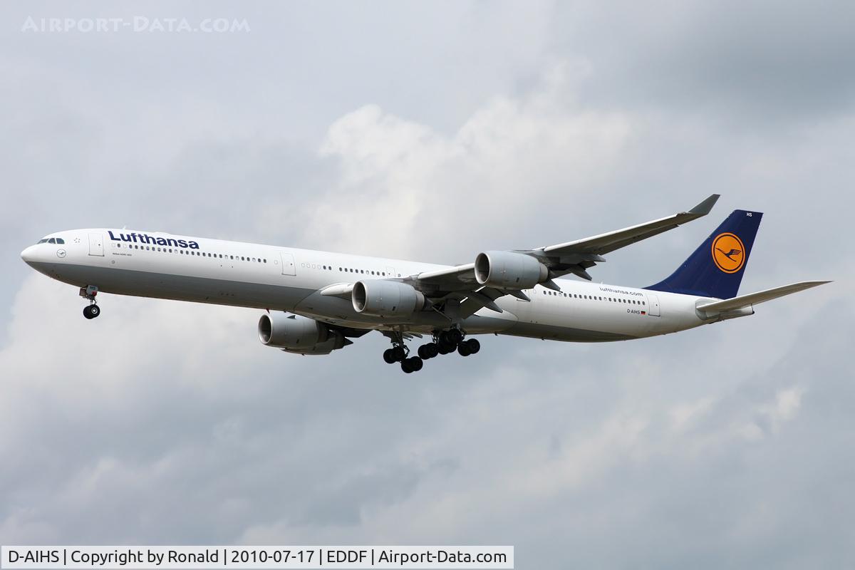 D-AIHS, 2007 Airbus A340-642 C/N 812, at fra