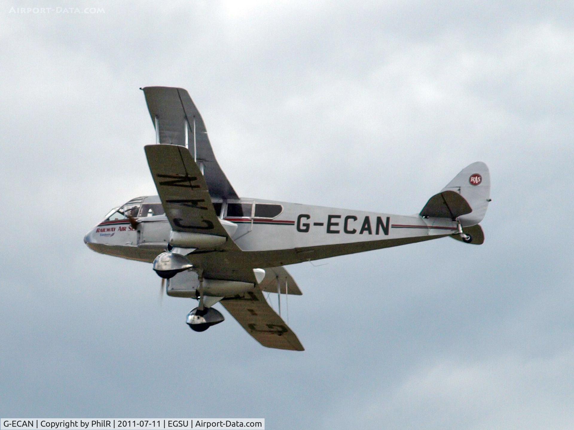 G-ECAN, 1943 De Havilland Australia DH-84 Dragon 3 C/N DHA2048, G-ECAN 1943 DHA DH84 Dragon lll Railway Air Services Limited  Flying Legends Duxford