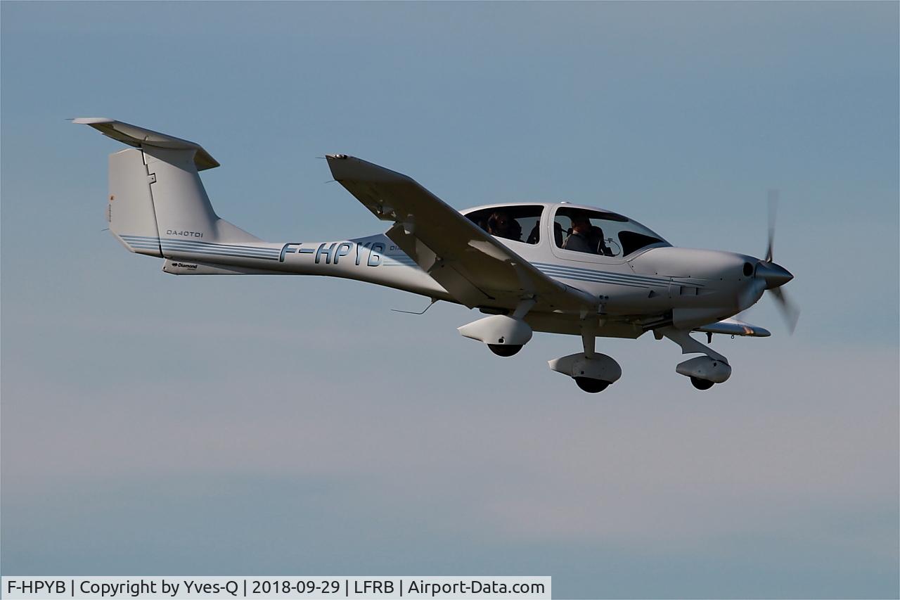 F-HPYB, 2012 Diamond DA-40 Diamond Star Diamond Star C/N DA-289, Diamond DA-40 Diamond Star, Landing rwy 07R, Brest-Bretagne airport (LFRB-BES)