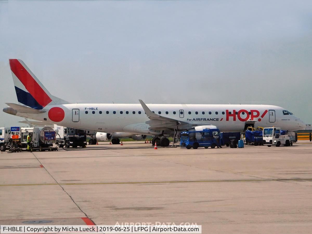 F-HBLE, 2007 Embraer 190AR (ERJ-190-100IGW) C/N 19000123, At Charles de Gaulle
