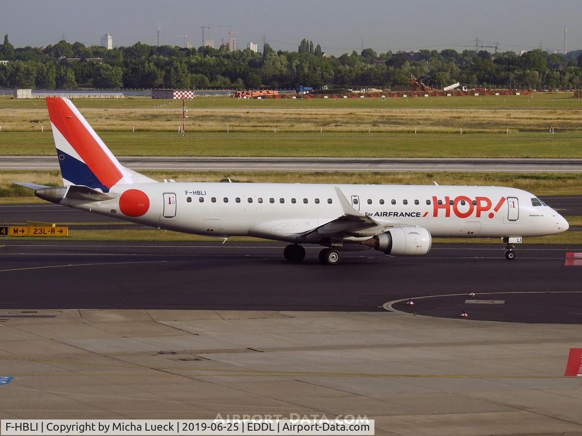 F-HBLI, 2009 Embraer 190LR (ERJ-190-100LR) C/N 19000298, At Düsseldorf