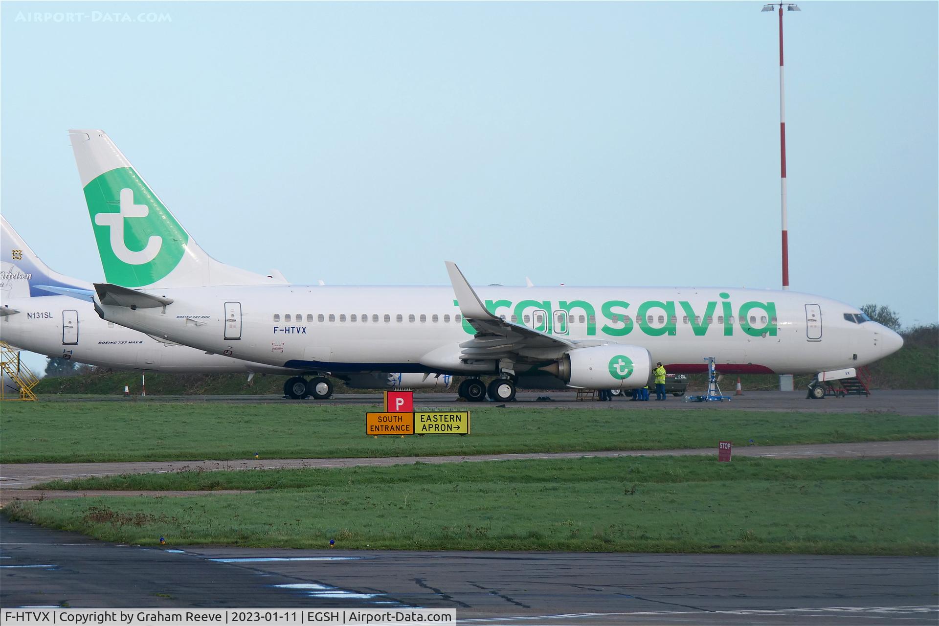F-HTVX, 2013 Boeing 737-8JP C/N 39020, Under going low power ground runs at Norwich.