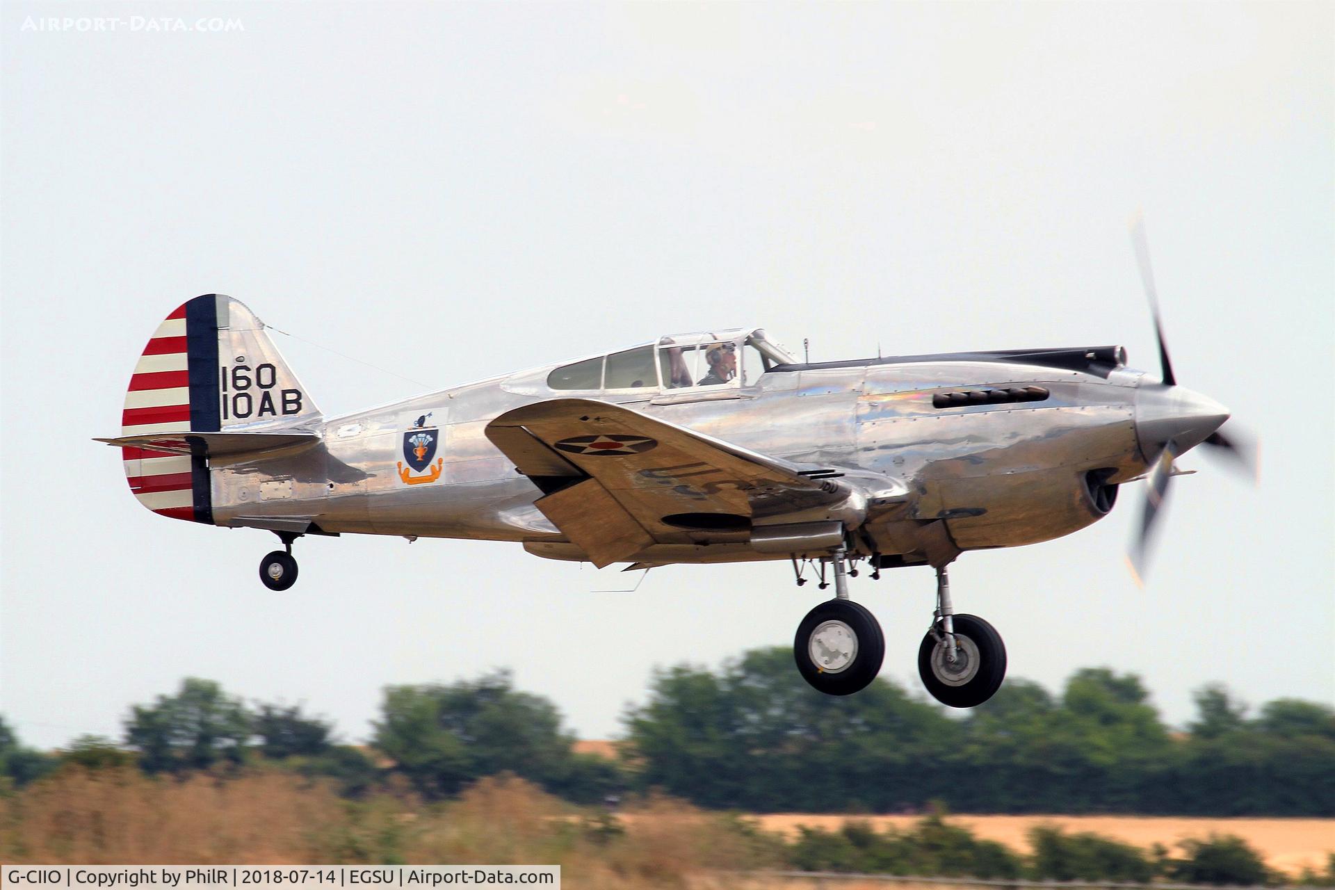 G-CIIO, 1941 Curtiss P-40C Warhawk C/N 16161, 39-159 (41-13357, N80FR, G-CIIO) 1941 Curtiss P-40C Warhawk llb Flying Legends Duxford