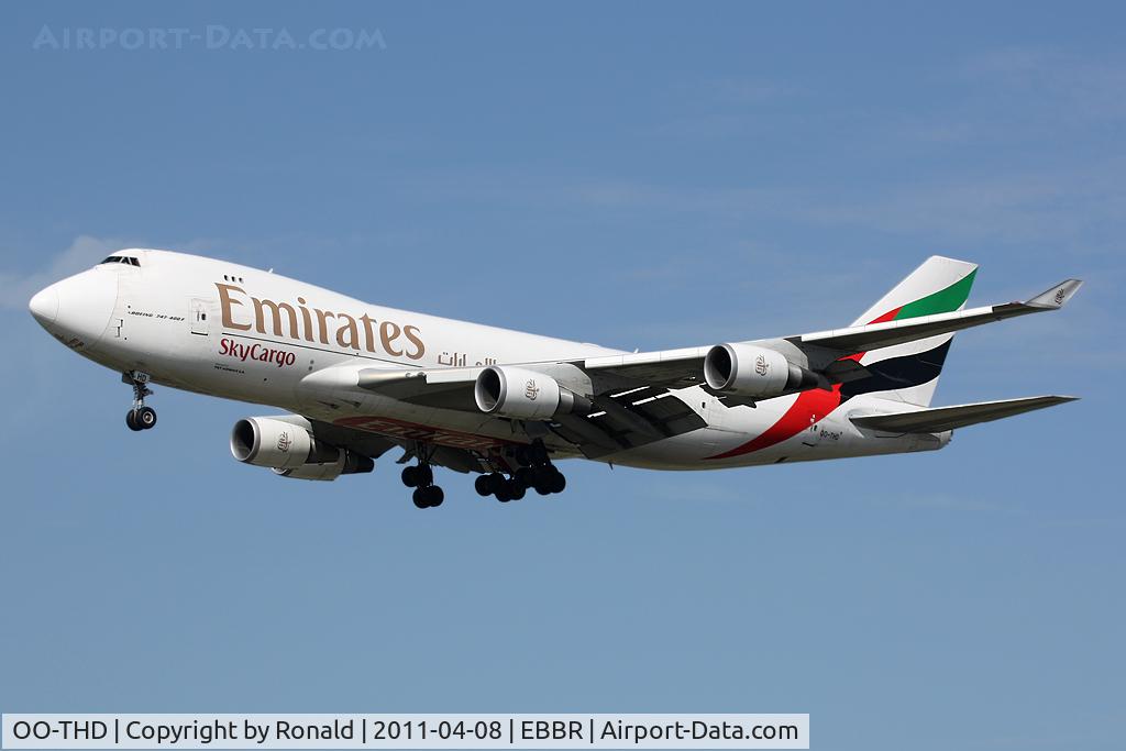 OO-THD, 2008 Boeing 747-4HAERF C/N 35236, at bru