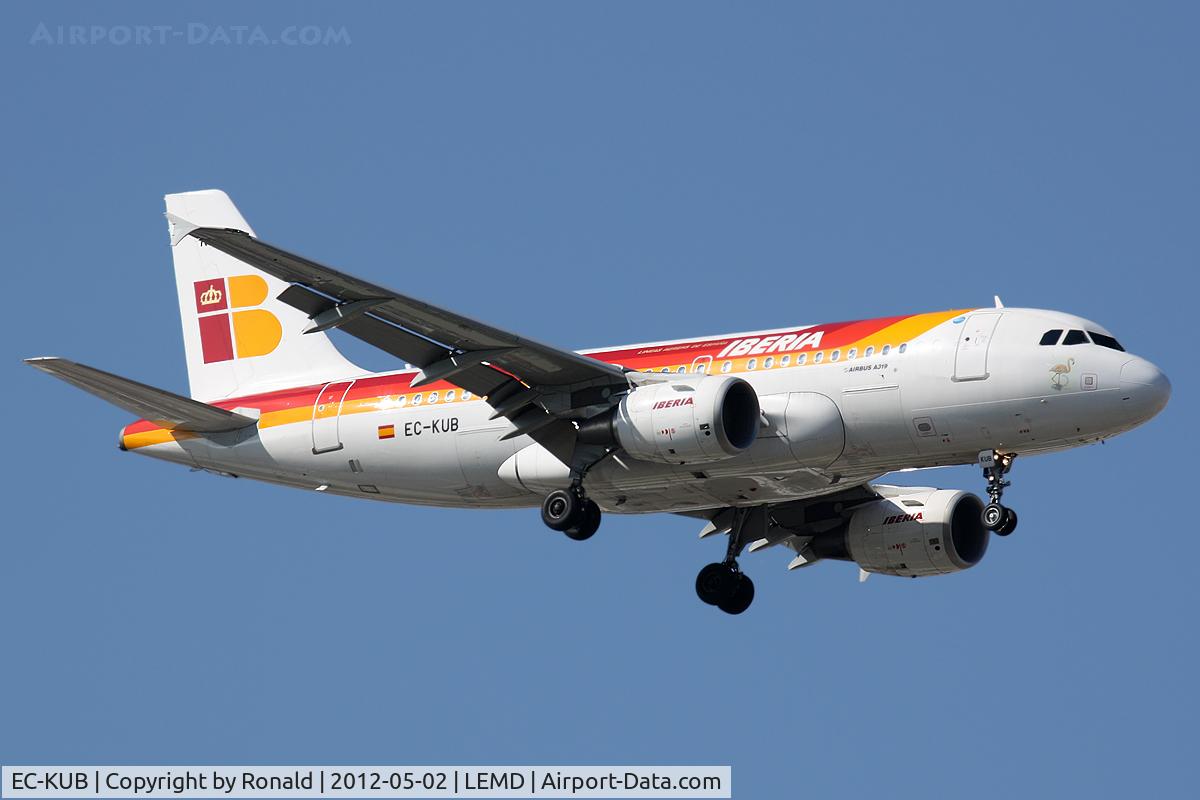 EC-KUB, 2008 Airbus A319-111 C/N 3651, at mad