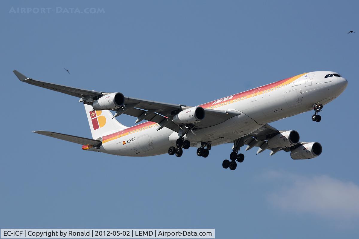EC-ICF, 2002 Airbus A340-313 C/N 459, at mad