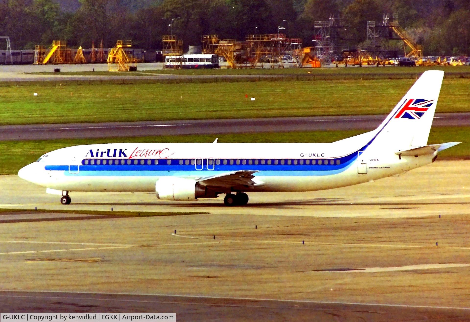 G-UKLC, 1990 Boeing 737-42C C/N 24231, At London Gatwick early 1992.