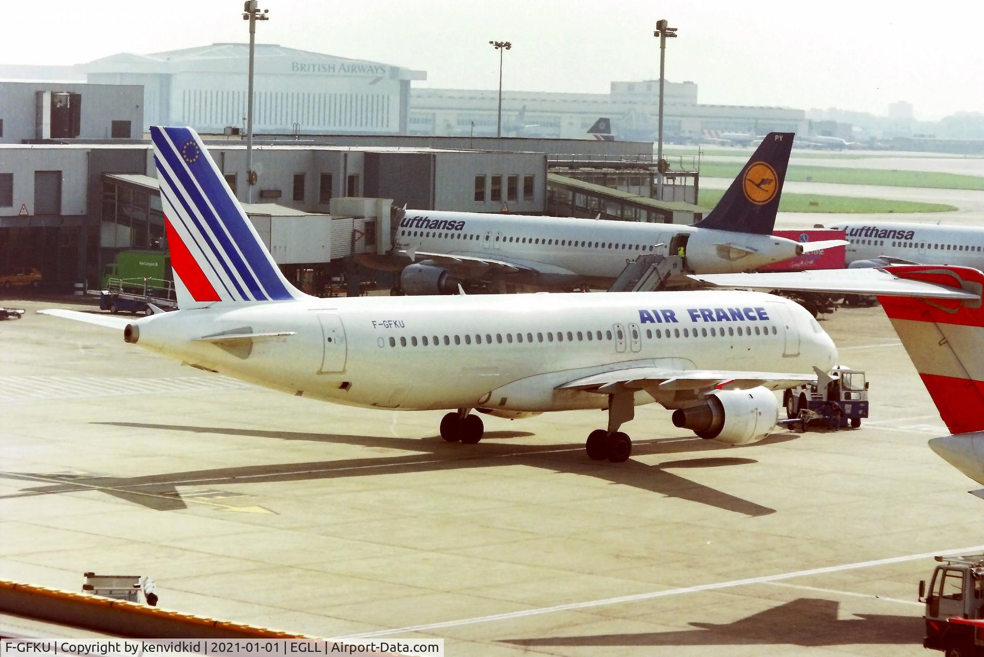 F-GFKU, 1991 Airbus A320-211 C/N 0226, At London Heathrow early 1990''s