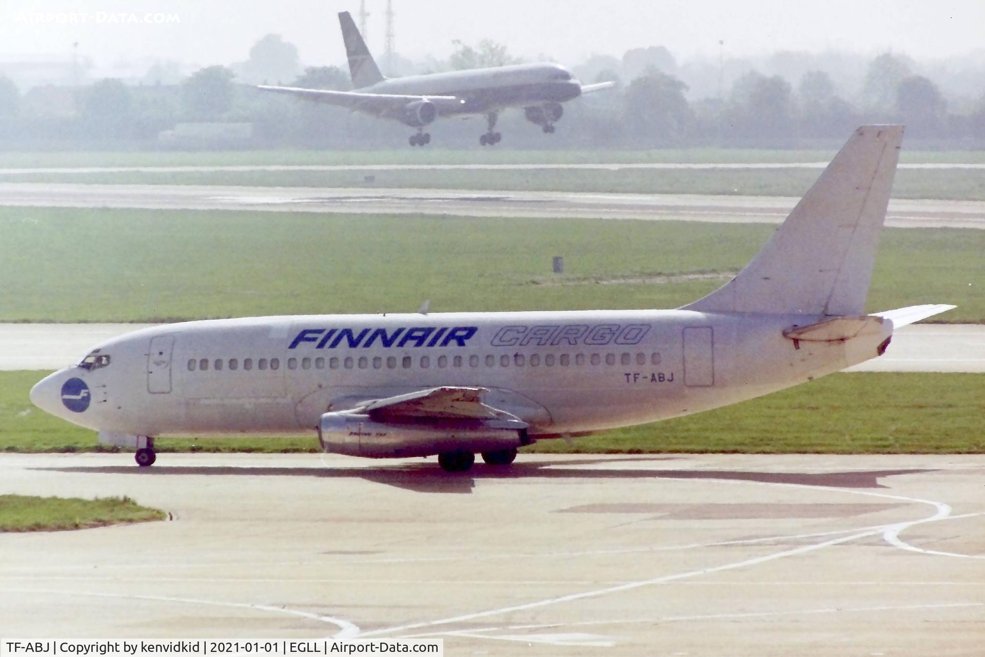 TF-ABJ, 1968 Boeing 737-210C C/N 19594, At London Heathrow early 1990''s