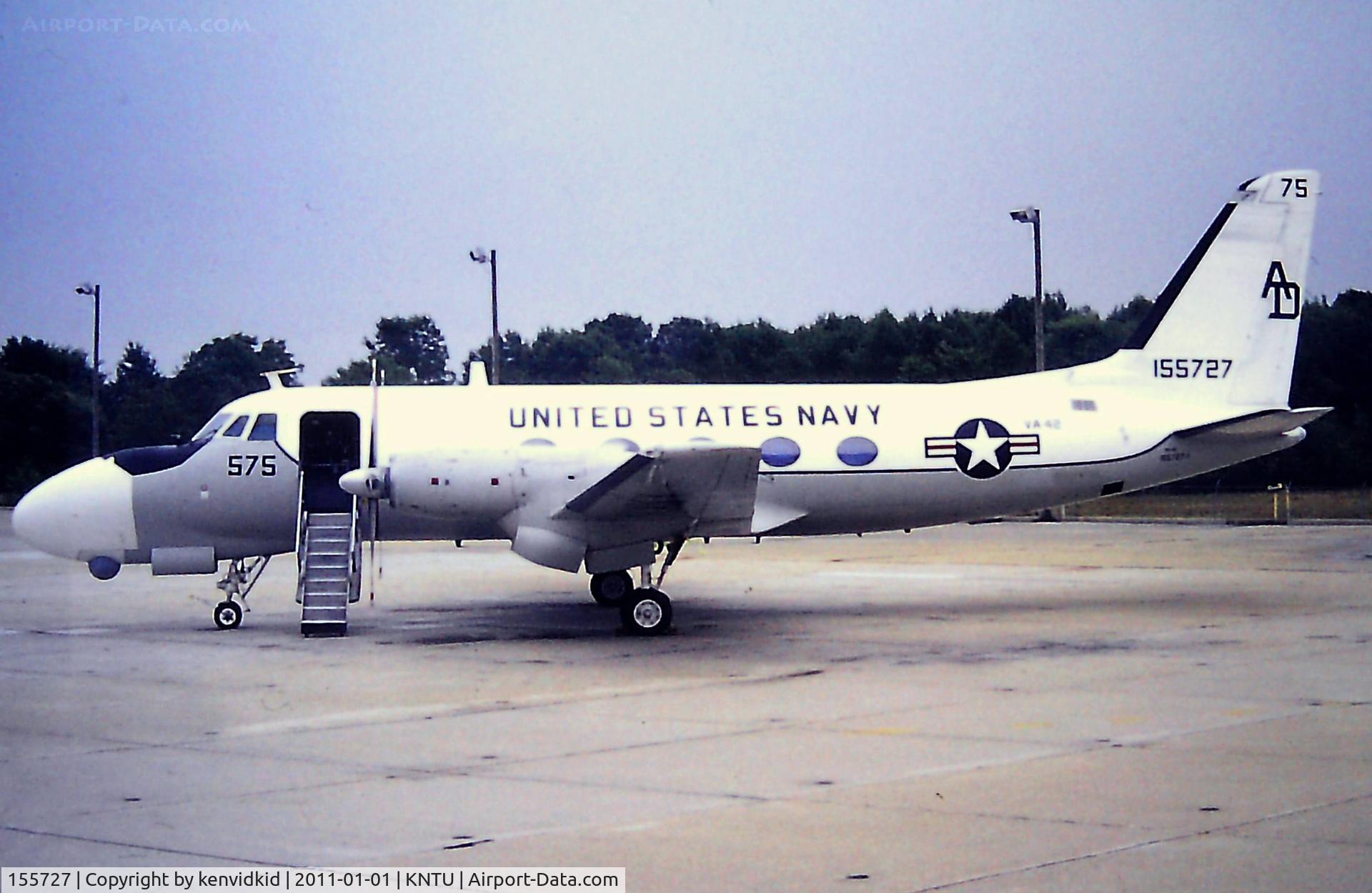 155727, 1967 Grumman TC-4C Academe (G-159) C/N 184, At NAS Oceana 1993.