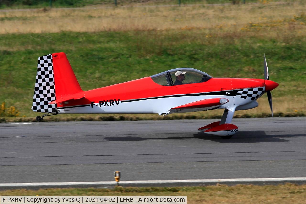 F-PXRV, 2017 Van's RV-7 C/N 74130, Vans RV-7, Landing rwy 07R, Brest-Bretagne airport (LFRB-BES)