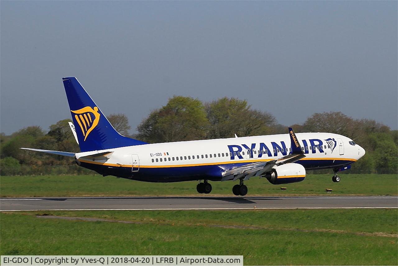 EI-GDO, 2017 Boeing 737-800 C/N 44808, Boeing 737-800, Landing rwy 07R, Brest-Bretagne airport (LFRB-BES)